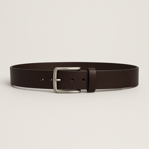 Full-Grain Leather Belt on a neutral background