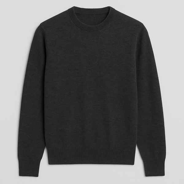 Merino Wool Crewneck Sweater on a neutral background